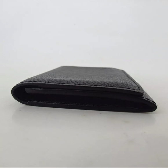 AUTH LOUIS VUITTON Black Anvelope Carte de Visite Taiga Card Case - Picture 4 of 11